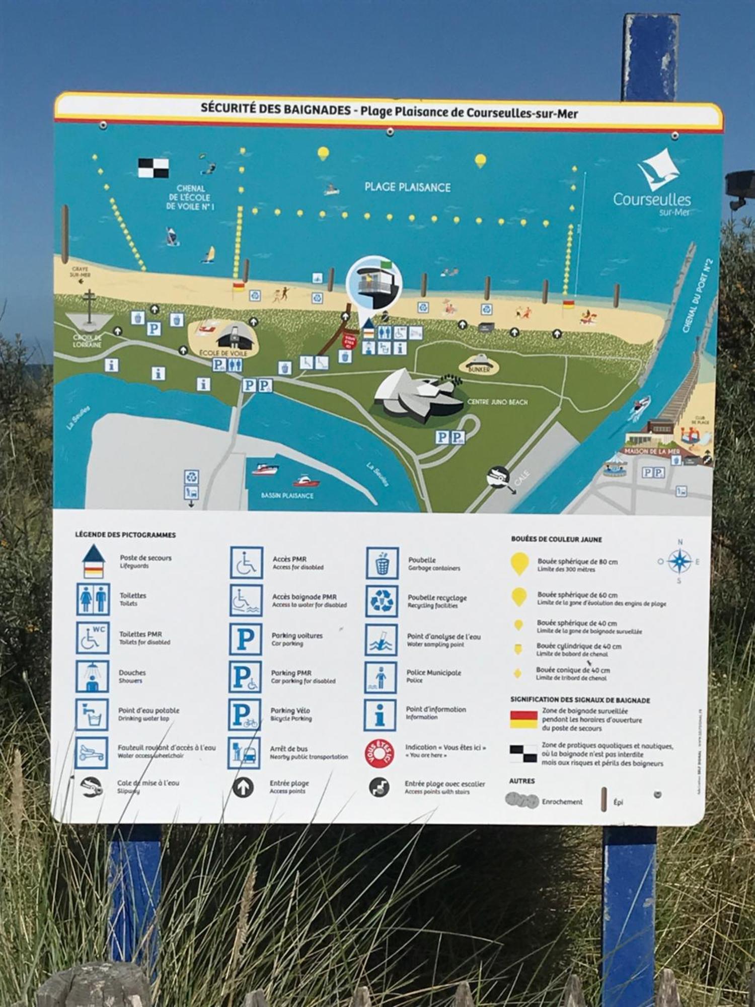 Bleu Sale - F2 Courseulles Avec Balcon Lejlighed Eksteriør billede